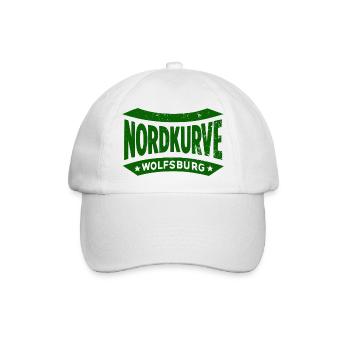Wolfsburg Nordkurve Stadion Fan Hoodie, tasche - Baseballkappe - Weiß/Weiß - Vorne