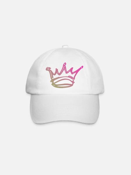 Gradient Kronen-Skizze - Baseballkappe - Weiß/Weiß