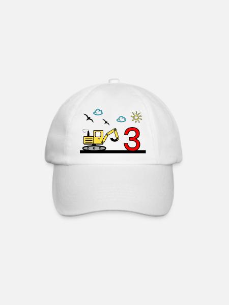 Bagger - Baseballkappe - Weiß/Weiß