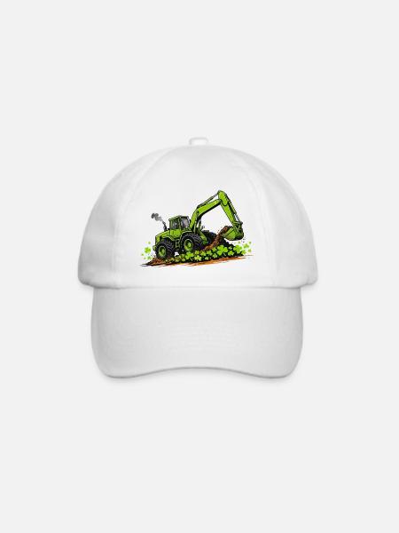 St. Patricks Day Bagger-Konstruktion - Baseballkappe - Weiß/Weiß