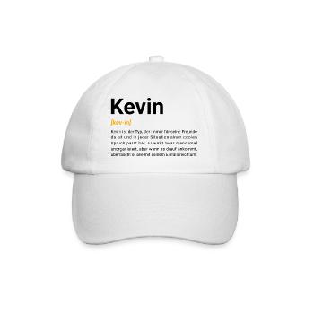 Kevin - Baseballkappe - Weiß/Weiß - Vorne