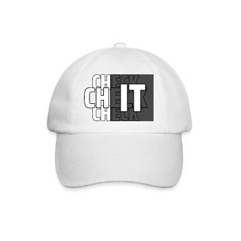 CHECK IT - Baseballkappe - Weiß/Weiß - Vorne