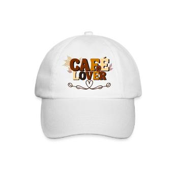 Café-Liebhaber - Baseballkappe - Weiß/Weiß - Vorne