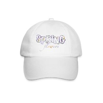 Frühlingsblüten Farben der Krokusse - Baseballkappe - Weiß/Weiß - Vorne