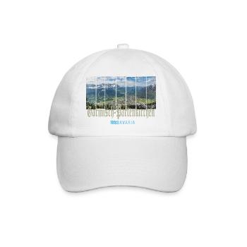 Garmisch-Partenkirchen Vintage Bayern Deutschland - Baseballkappe - Weiß/Weiß - Vorne
