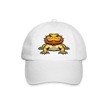 Flammensalamander Karikatur - Baseballkappe - Weiß/Weiß - Vorne