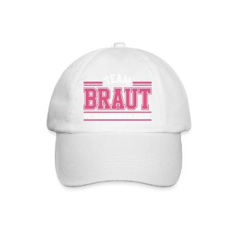 Team Braut Wir Eskalieren Crew Squad JGA Frauen - Baseballkappe - Weiß/Weiß - Vorne
