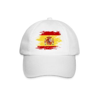 Spanien Flagge used - Baseballkappe - Weiß/Weiß - Vorne