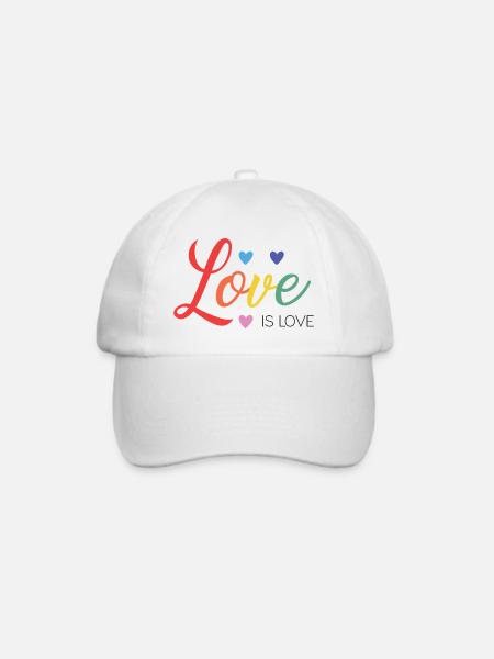 LGBT-Pride-Monat – Liebe ist Liebe - Baseballkappe - Weiß/Weiß
