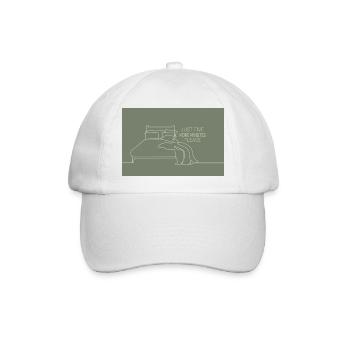 Nur noch fünf Minuten Schlafzimmerhumor - Baseballkappe - Weiß/Weiß - Vorne