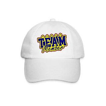Team Mitglied - Baseballkappe - Weiß/Weiß - Vorne