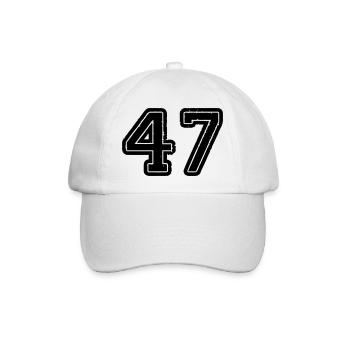 47 - Baseballkappe - Weiß/Weiß - Vorne