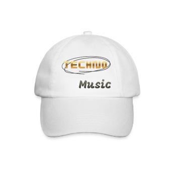 Techno-Musik - Baseballkappe - Weiß/Weiß - Vorne