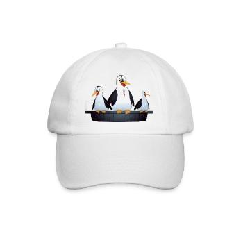 Infusion Pinguine im Bad - Baseballkappe - Weiß/Weiß - Vorne