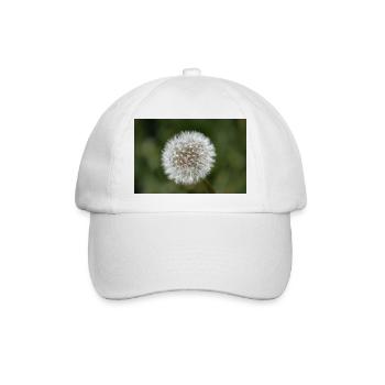 Nahaufnahme einer Pusteblume - Poster. - Baseballkappe - Weiß/Weiß - Vorne