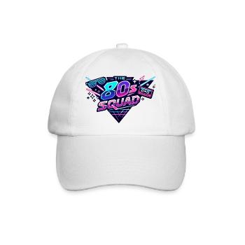80s Squad Neon Retro - Baseballkappe - Weiß/Weiß - Vorne