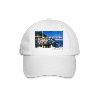 Manarola Cinque Terre La Spezia in Italien Design - Baseballkappe - Weiß/Weiß - Vorne