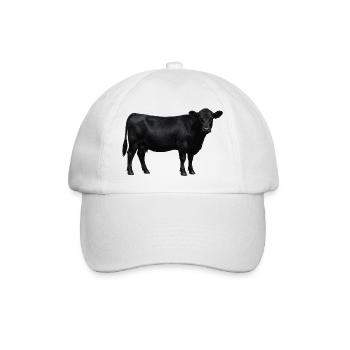 Black Angus – Stolz der Weide - Baseballkappe - Weiß/Weiß - Vorne