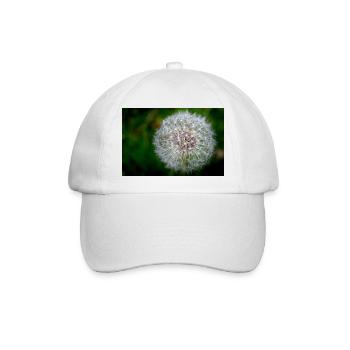 Pusteblume - Nahaufnahme - Baseballkappe - Weiß/Weiß - Vorne