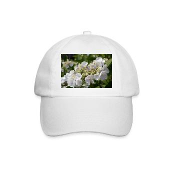 Hortensie: Asiatische Strauchhortensie - Baseballkappe - Weiß/Weiß - Vorne
