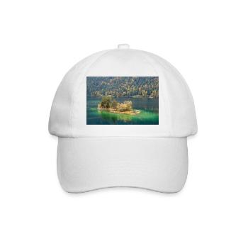 Insel im Eibsee - Garmisch-Partenkirchen - Baseballkappe - Weiß/Weiß - Vorne