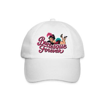 Burlesque Forever: Vintage Pin-Up Schönheit - Baseballkappe - Weiß/Weiß - Vorne