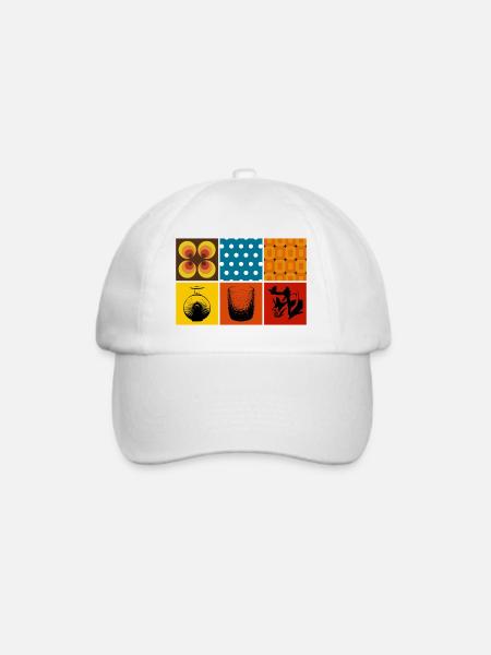 Retro - Baseballkappe - Weiß/Weiß