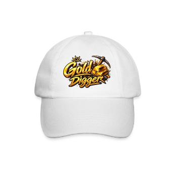 Gold Digger Glanzmotiv - Baseballkappe - Weiß/Weiß - Vorne