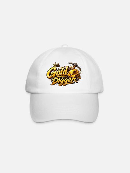 Gold Digger Glanzmotiv - Baseballkappe - Weiß/Weiß
