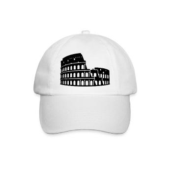 Kolosseum Rom - Baseballkappe - Weiß/Weiß - Vorne