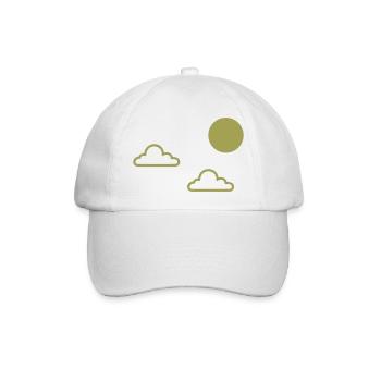 Wolken und Sonne  - Baseballkappe - Weiß/Weiß - Vorne