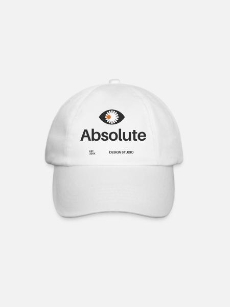 Absolute Augenblume Logo - Baseballkappe - Weiß/Weiß