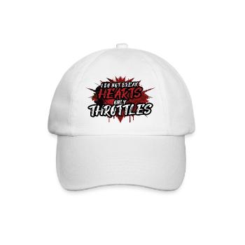 Ich breche nur Drosselregler - Baseballkappe - Weiß/Weiß - Vorne