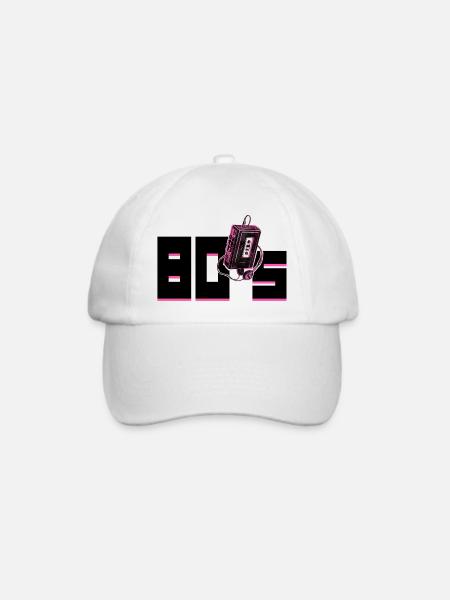 80er Jahre - Baseballkappe - Weiß/Weiß