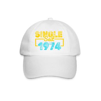 seit 1974 - Baseballkappe - Weiß/Weiß - Vorne