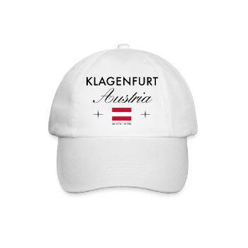 Klagenfurt am Wörthersee Koordinaten Souvenir - Baseballkappe - Weiß/Weiß - Vorne