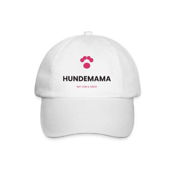 Hundemama mit Leib & Seele - Baseballkappe - Weiß/Weiß - Vorne