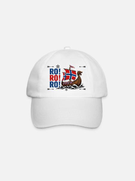  Norwegen Wikinger Langschiff RO RO RO Nordische - Baseballkappe - Weiß/Weiß
