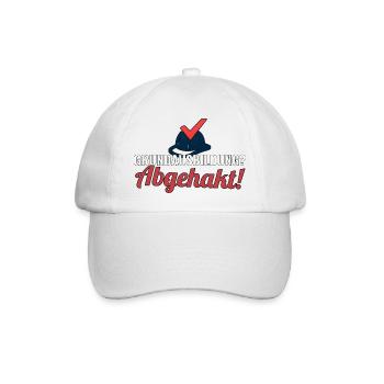 Feuerwehr-Grundausbildung bestanden als Geschenk - Baseballkappe - Weiß/Weiß - Vorne