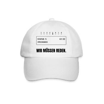 Status 5. Wir müssen reden. - Baseballkappe - Weiß/Weiß - Vorne