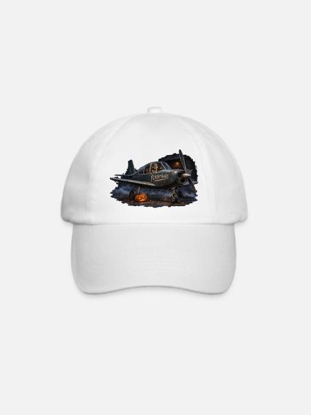 Flightmare – Verfluchtes Vintage-Flugzeug, Halloween - Baseballkappe - Weiß/Weiß