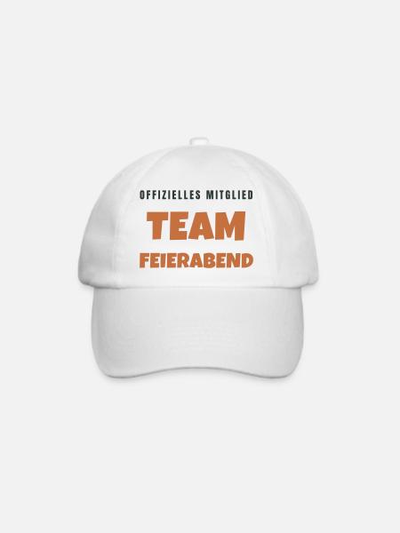 Team Feierabend offizielles Mitglied - Baseballkappe - Weiß/Weiß