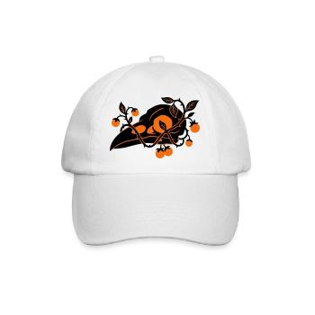Rabenschaedel Ranken Grafik - Baseballkappe - Weiß/Weiß - Vorne