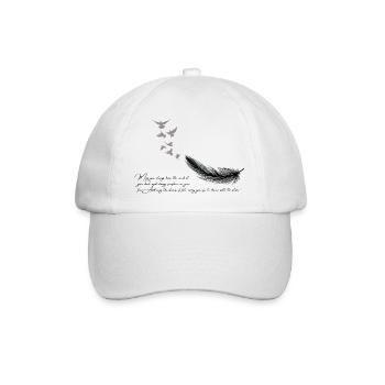 Moegest_Du_immer_Rueckenwind_haben-_und_stets_ - Baseballkappe - Weiß/Weiß - Vorne