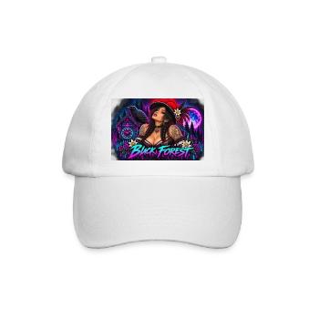 Neon Schwarzwald Pinup - Baseballkappe - Weiß/Weiß - Vorne