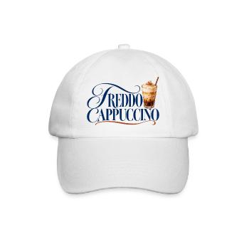 Freddo Cappuccino Schrift mit Eiskaffee - Baseballkappe - Weiß/Weiß - Vorne