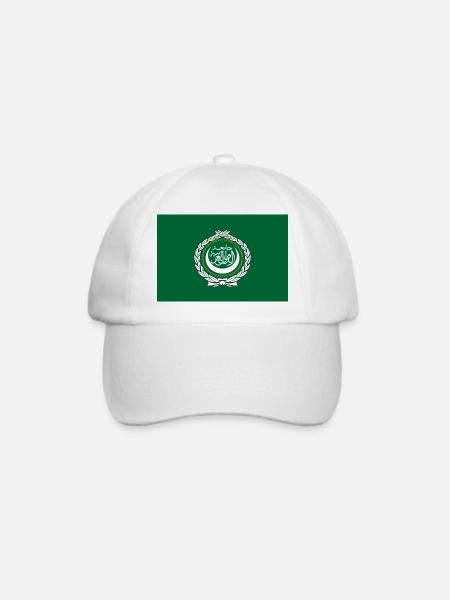Arabische Liga – Flagge - Baseballkappe - Weiß/Weiß