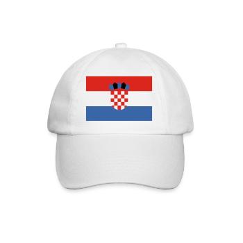 Kroatien - Baseballkappe - Weiß/Weiß - Vorne