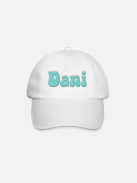 Name Mädchen Dani Retro Name Dani Paar - Baseballkappe - Weiß/Weiß