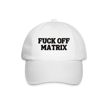 FUCK OFF MATRIX die ultimative Messages - Baseballkappe - Weiß/Weiß - Vorne